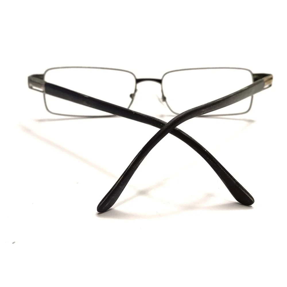 Versace Black Metal Rectangular Glasses Made In Italy MOD. 1120 1009-S 54 16 140